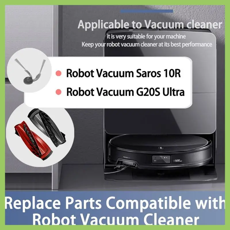 

Compatible For Roborock Saros 10R / S9 Maxv Slim Spare Parts Main Side Brush Filter Mop Dust Bag Accessories Consumables