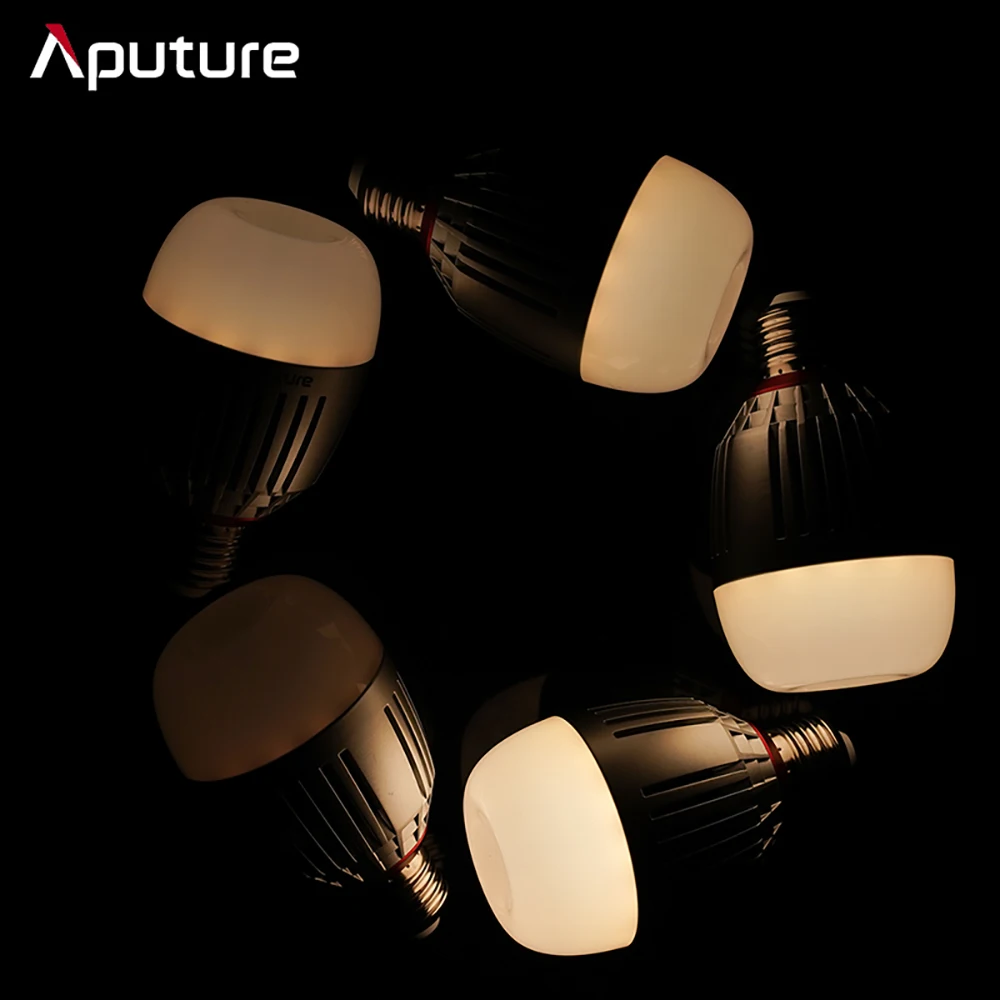 Aputure Accent B7C 7W RGBWW LED Smart Light Bulb 2000k-10000K Adjustable 0-100% Stepless Dimming App Control Photography lights
