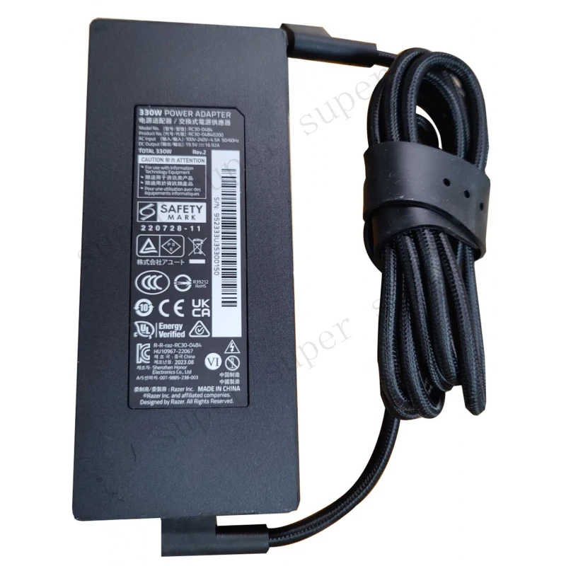 S+   Original 19.5V 16.92A 330W AC Adapter Charger For Razer Blade 16 2024 RTX4090