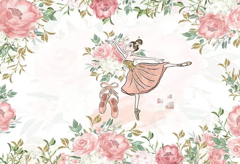 Fondo de Ballet para niñas, bailarina, Baby Shower, Fondo de fotografía, tutú de cisne para niñas, decoraciones de fiesta de cumpleaños, pancarta