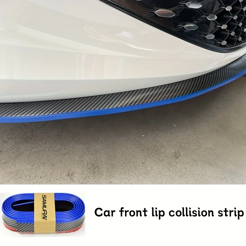 Universal front bumper lip protector carbon fiber automotive universal front lip collision and scratch prevention accessories