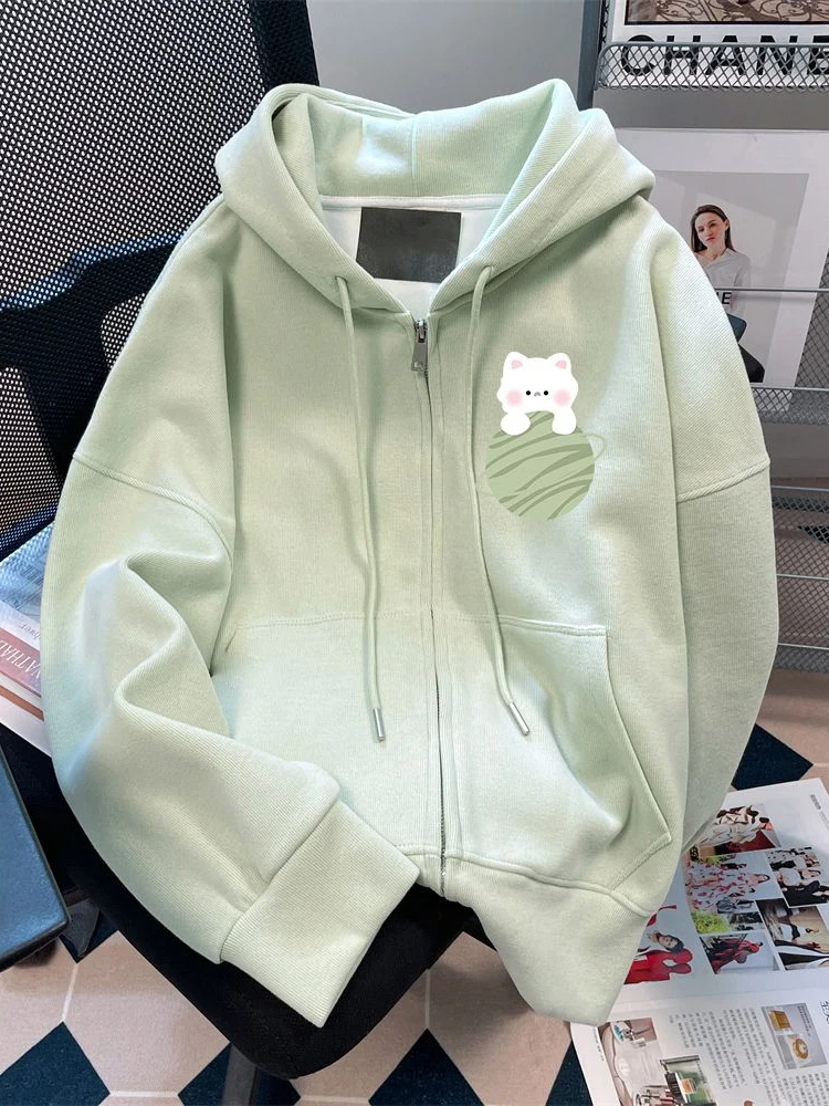 

Kawaii Japan милые толстовки женские с милым мультяшным принтом в консервативном стиле ретро толстовки повседневная свободная женская верхняя одежда с длинными рукавами