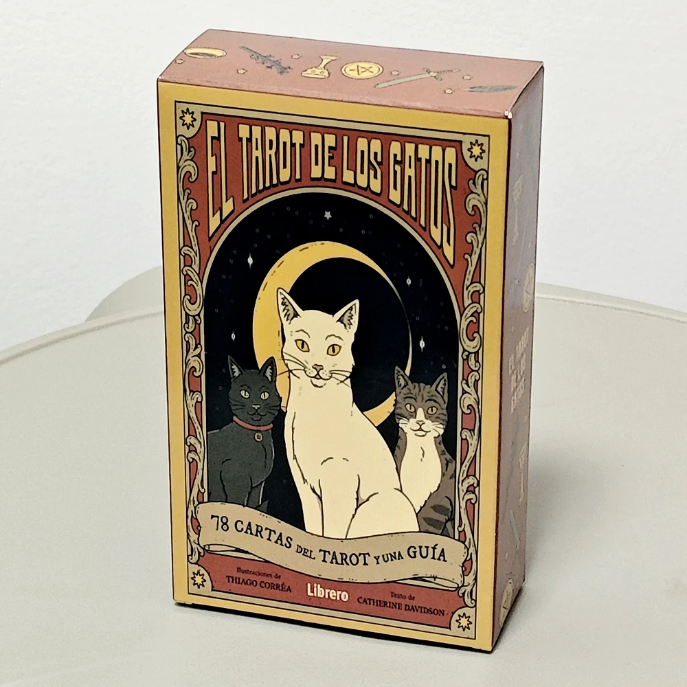 

Cats Rule The Earth Tarot 10.3*6cm 78-Card Deck for The Feline-Obsessed Spanish Edition
