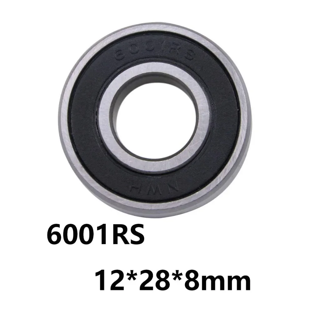 

20Pcs/lot 6001Rs Cover Seal Deep Groove Ball Miniature Mini Bearings 6001-Rs 12*28*8Mm 12x28x8 52100 Chrome Steel