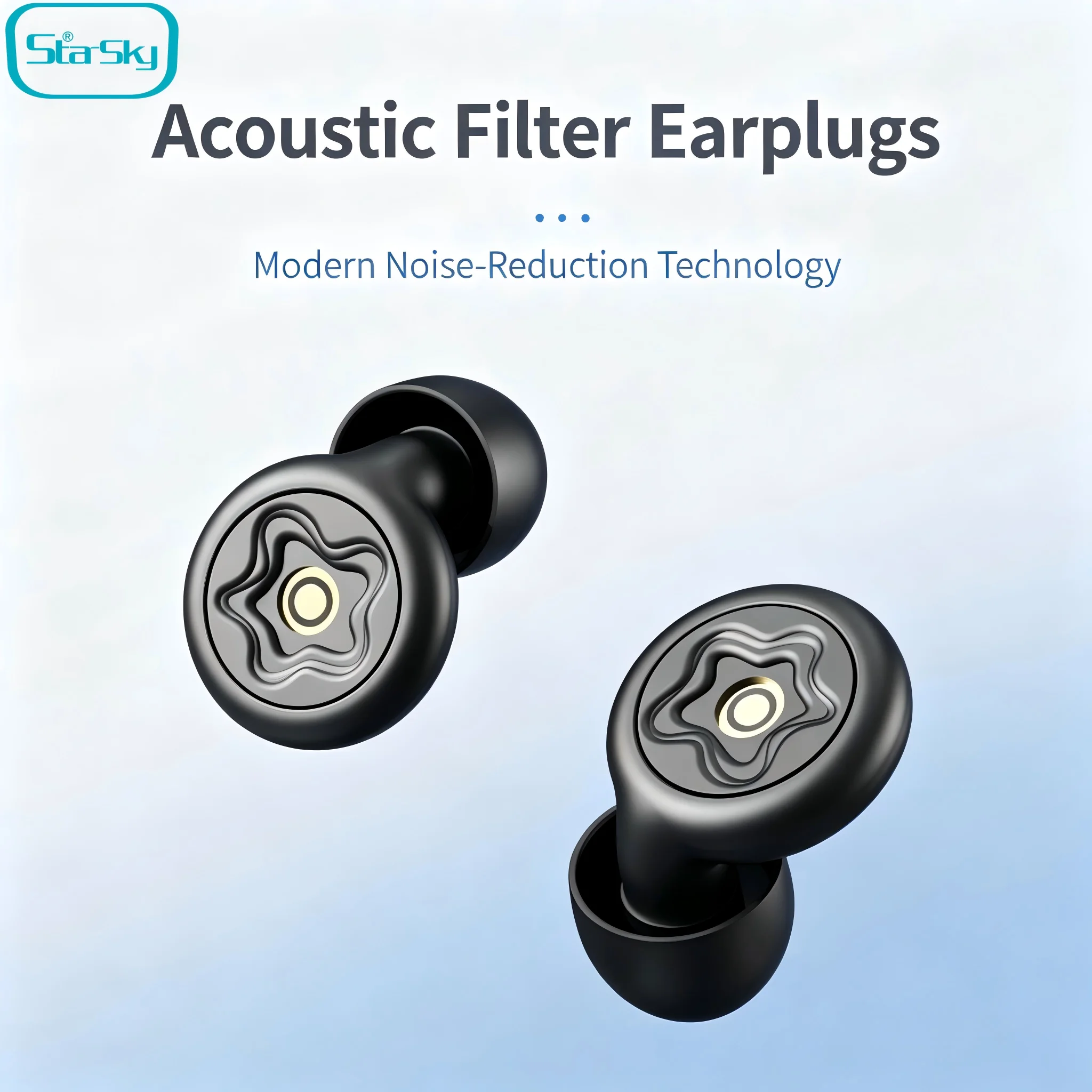 Acoustic Filter Earplugs Reusable Nano Silicone Noise Reduction Ear Plugs Waterproof Washable for Sleep Study Travel