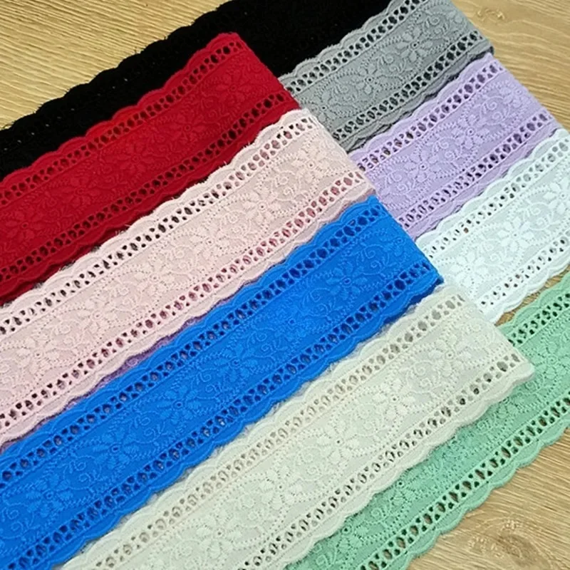 

14Yards New Color Hollow Double-sided Lock Cotton Cloth Decal, Lolita Princess Dress Clothing Accessories Home Textile Materials