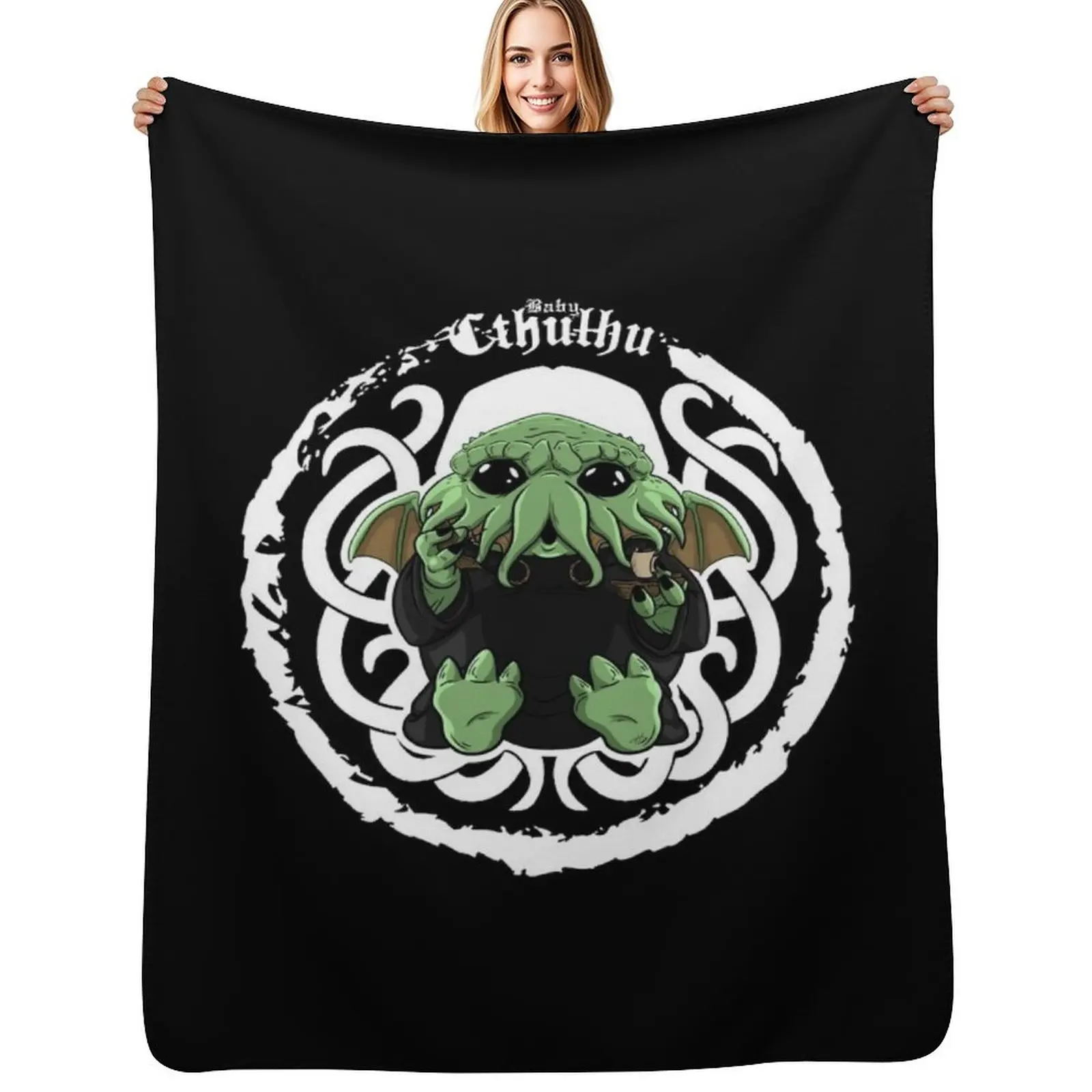 

Baby Cthulhu Throw Blanket Warm Flannel Blanket for Couch Chair Bedroom