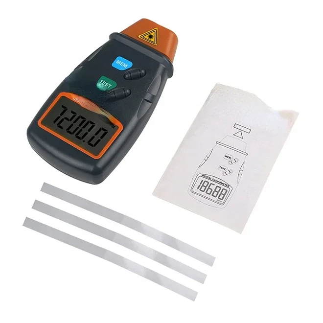 

DT-2234C+ Digital Tachometer Engine Tachometer Non-Contact Tach Tool Handheld Laser Photo Tachometer Speed Gauge