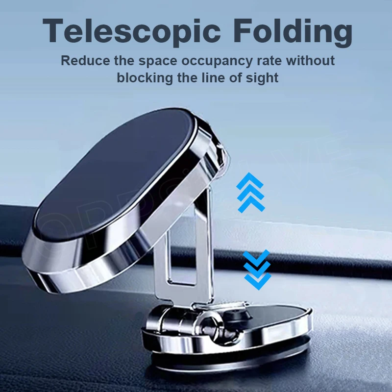 Magnetic Car Phone Holder Strong Magnet Mount Cell Phone Stand 360 Rotatable Stand For iPhone 14 Xiaomi Huawei Samsung Oneplus