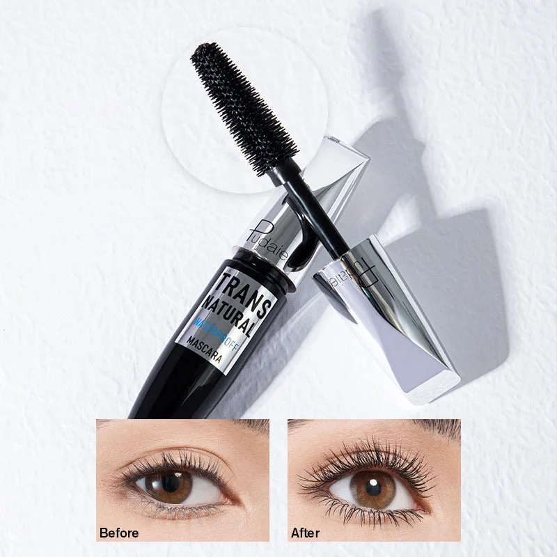 Mascara nero impermeabile, a lunga durata, a prova di sbavature, arricciatura, volumizzante per ciglia drammatiche