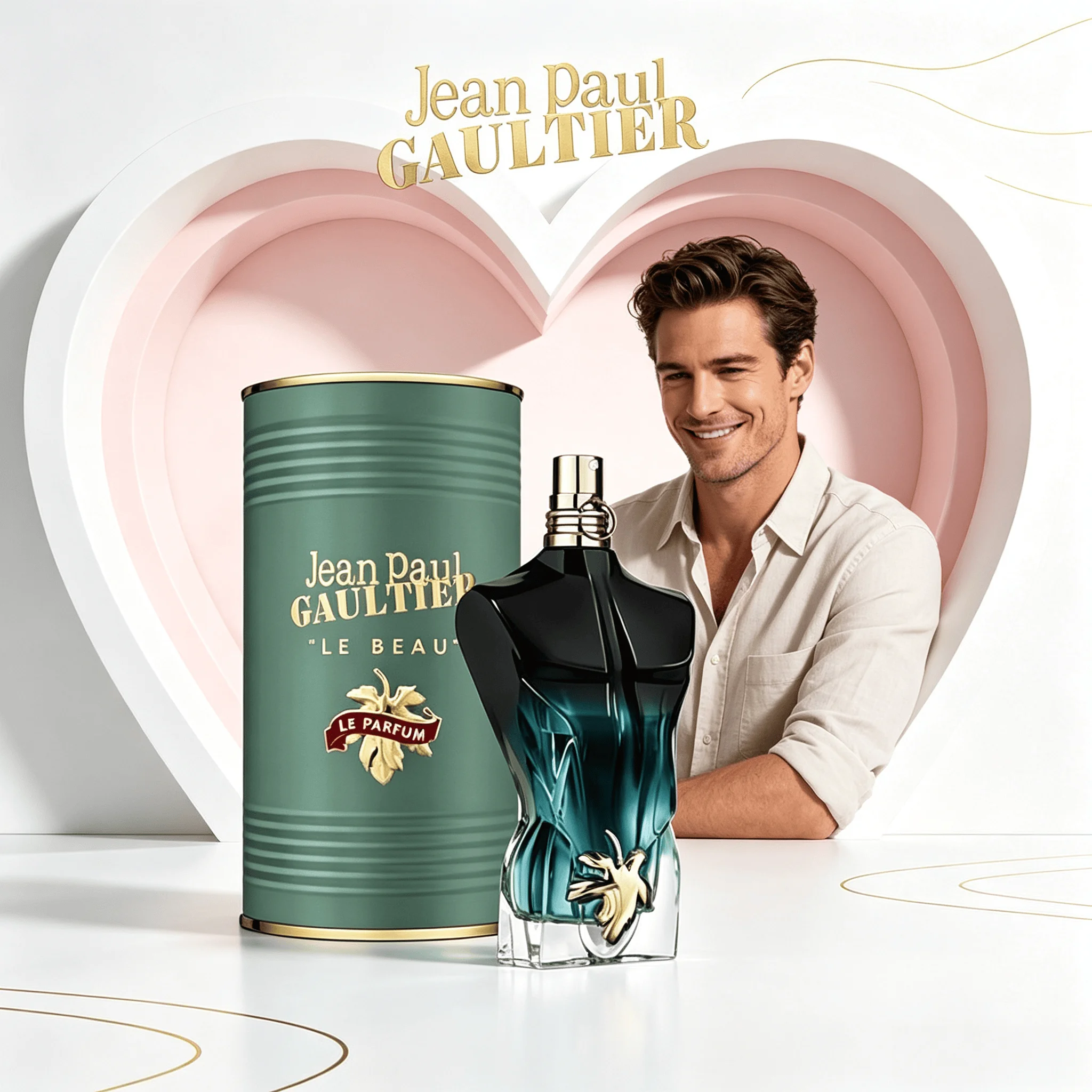 Jean Paul Gaultier Le Beau Le Parfum Unisex-Parfümspray, 4,2 oz/125 ml, Amberholz- und Gourmand-Duft, für jeden Anlass geeignet, einzigartig verpackter Duft, charmant und äußerst beliebt – Detail 2