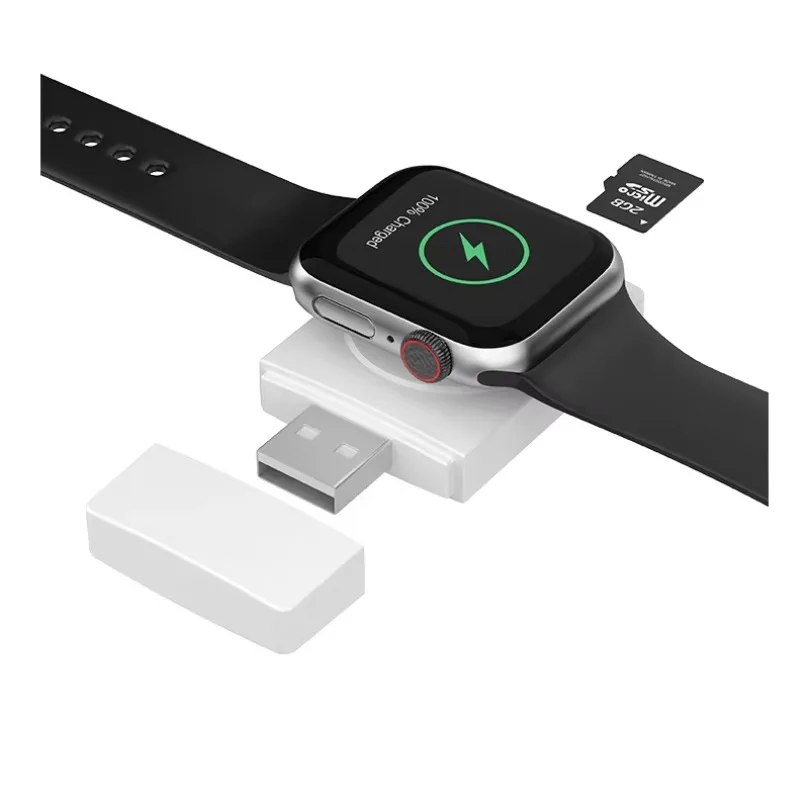 Multifunctional Wireless Magnetic Charging Stand Smart Watch Charger TF Card Slot USB Data Storage Flash Drive Portable