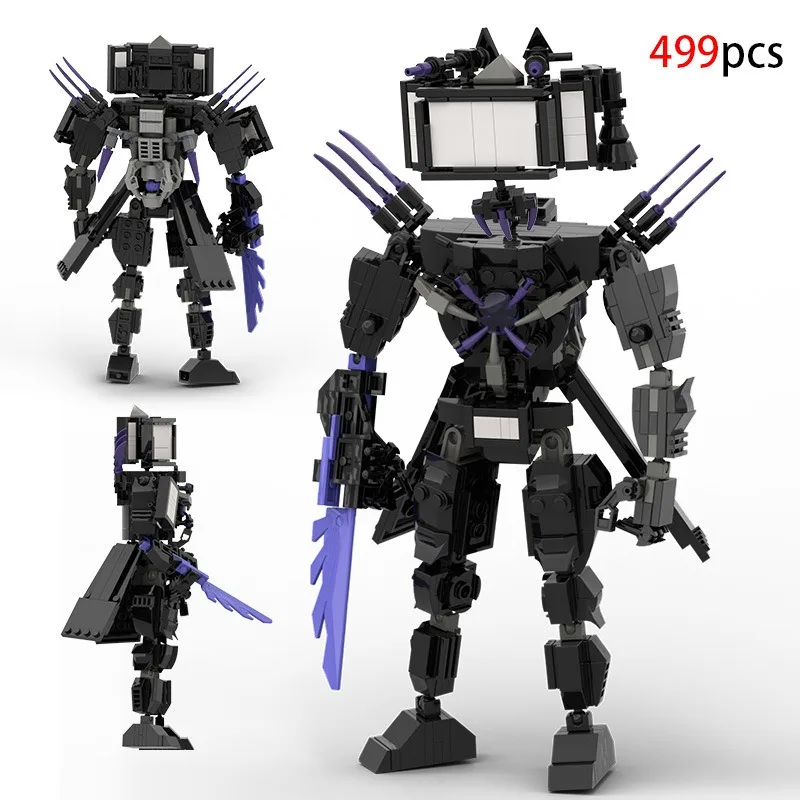 New Future Clock Man HUmmer CPU Assassin Drill Skibidi Toilet TV King Building Block DIY Figure Model for Kids Birthday Gifts