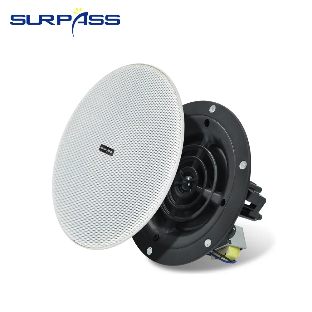 5inch 20W audience Recessed Ceiling Speakers In Wall Ceiling Passive Speaker Dustproof Frameless Home Stereo Music Loudspeaker