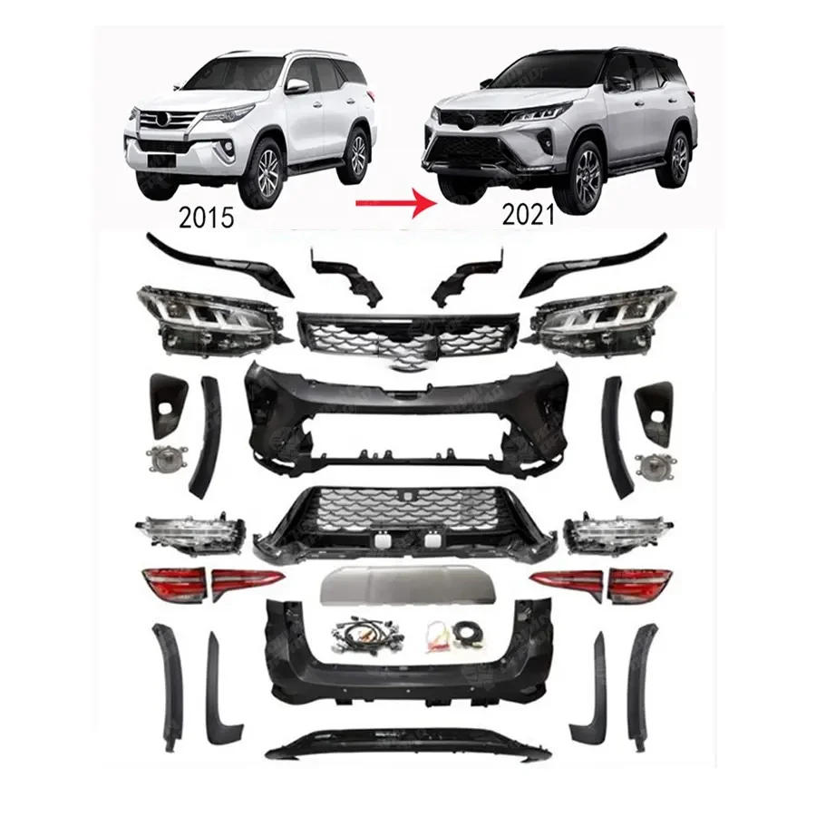 

Car Parts Car Exterior Accessories Front Facelift Body Kit Front Bumper Kit for Fortuner 2015-2020 Upgrade to 2021