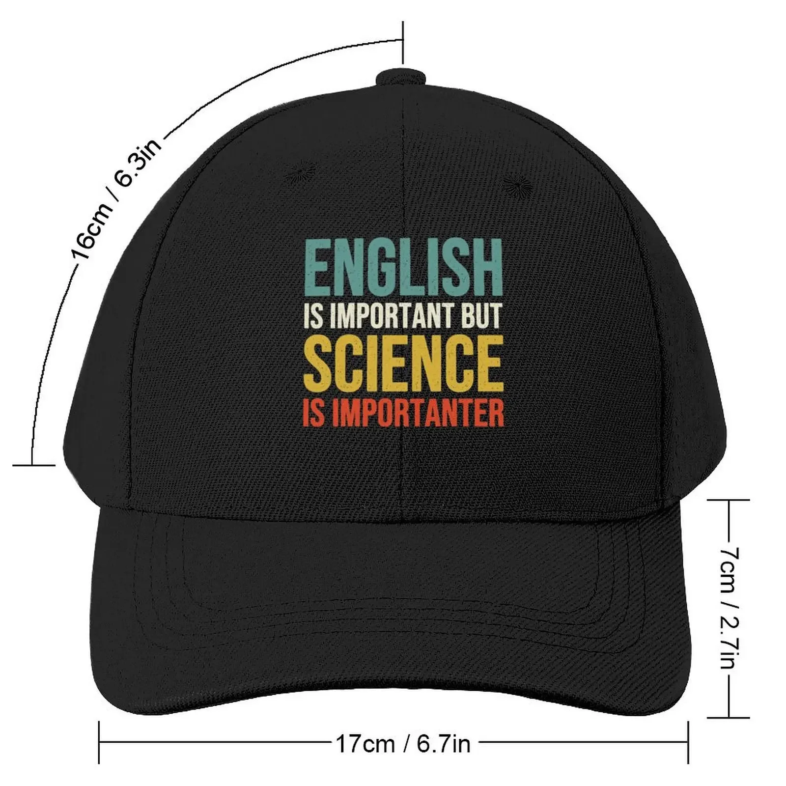 English is important but Science is importanter Baseball Cap Sun Cap Golf Wear Men's Women's