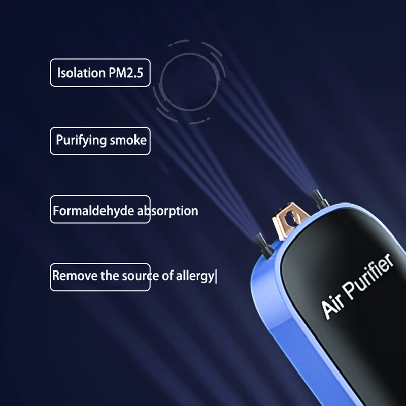 20 Million Negative Ion Purifier Personal Wearable Mini Portable 24H Working Collar Clip Hanging Neck Air Purifier