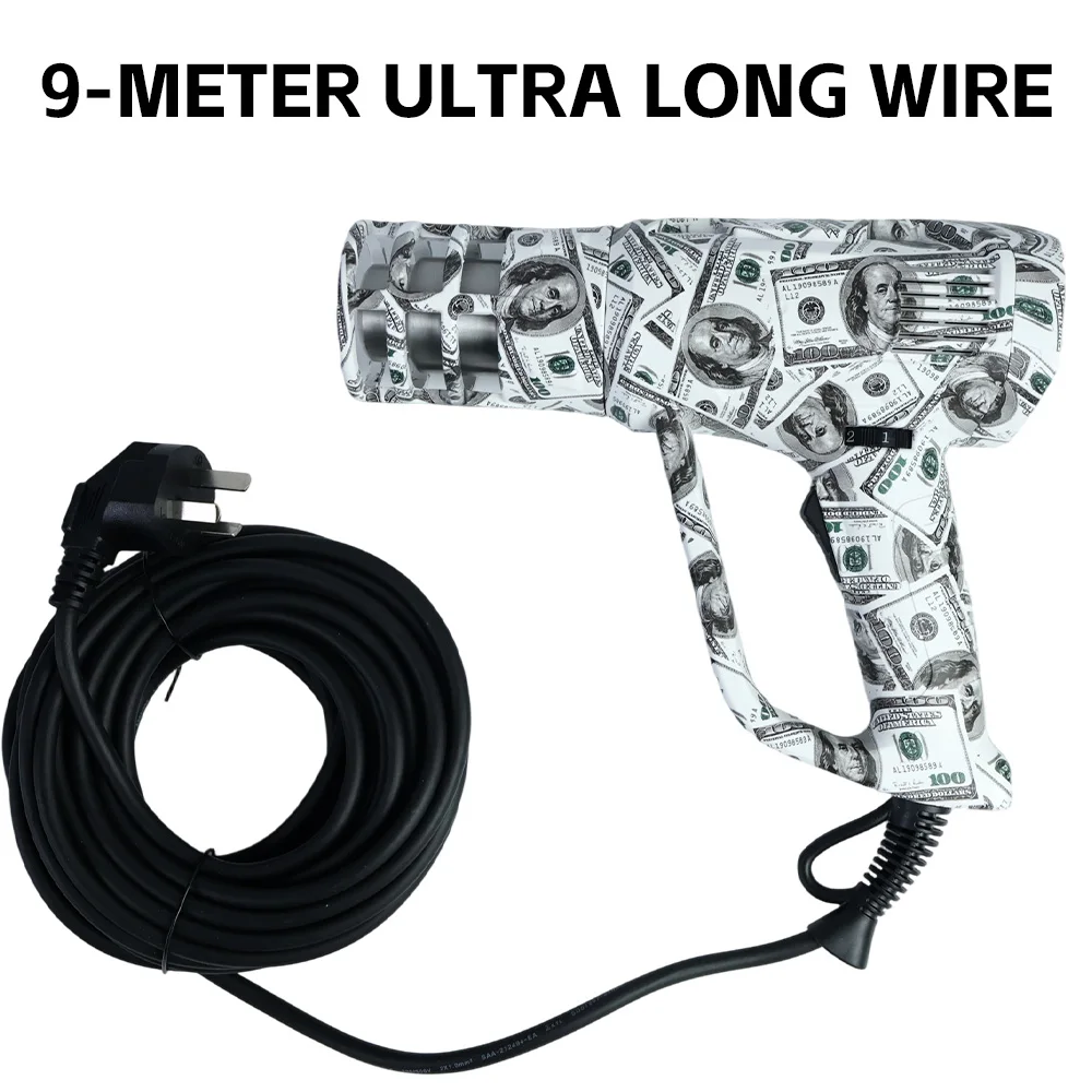 Picture 7: KUNAISI Graffiti Hot Air Gun Temperatures Adjustable Car Film Heat Gun Thermal Blower Shrink Wrapping With Anti scald Cover 220V