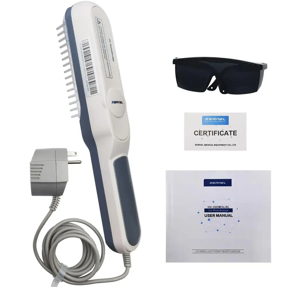 ISO 13485 Approved light therapy for psoriasis, Hand-held uv lamp medical lighting physical therapy equipments with goggles