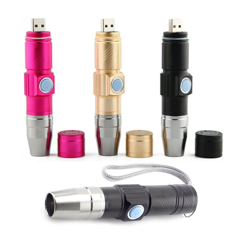 

365nm UV Flashlight USB Rechargeable Torch Light Led Ultra Violet Lamp Blacklight UV Fluorescent Lamp For Money Cash Detection