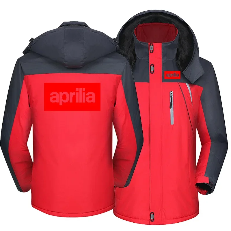 2023NEUE Winter Jacke Männer für APRILIA Windjacke Winddicht Wasserdicht Verdicken Fleece Outwear Outdoorsports Mantel