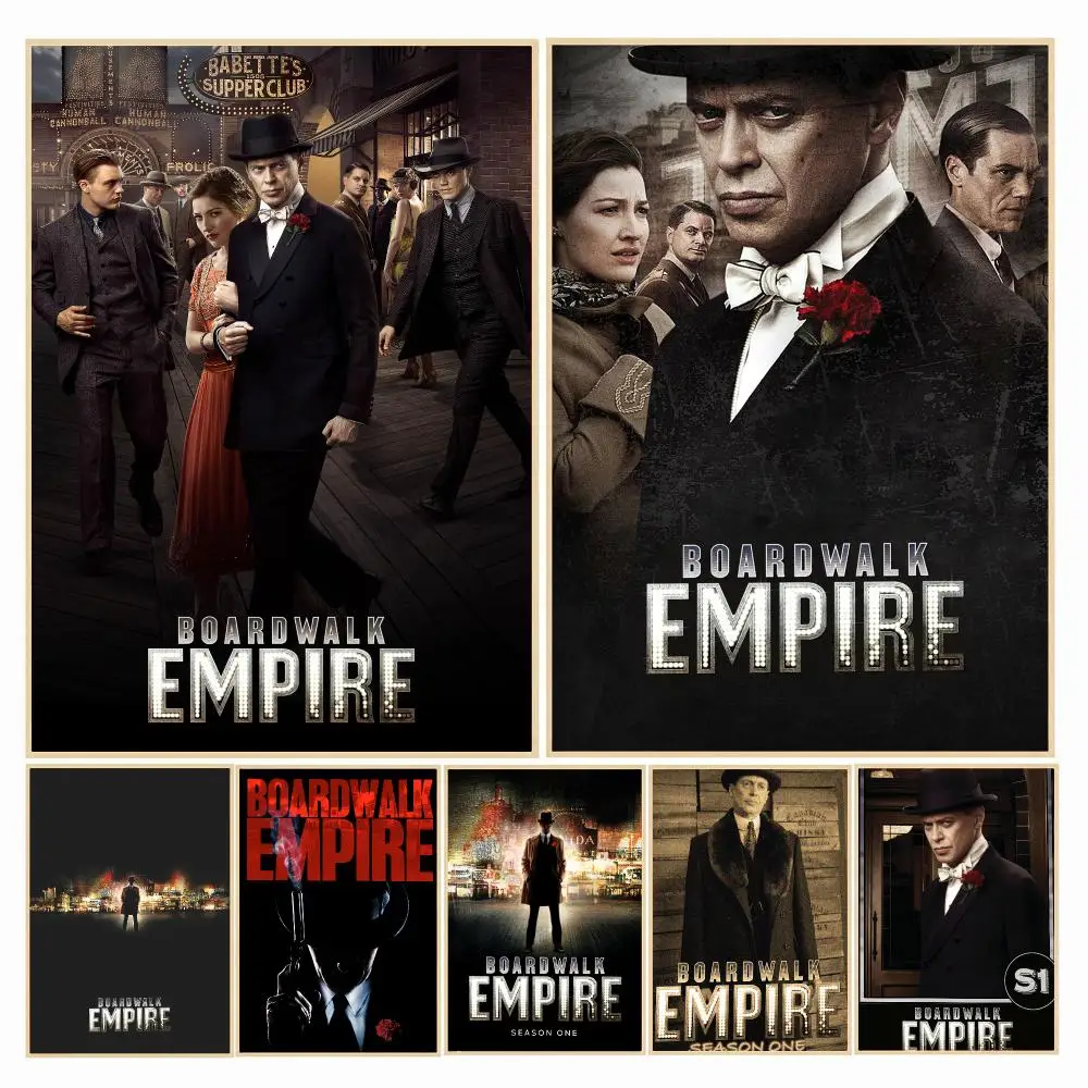 tv series B-Boardwalk Empire-E Painting Calligraphy Boho Botanical Decor for Living Room Elegant Home Style