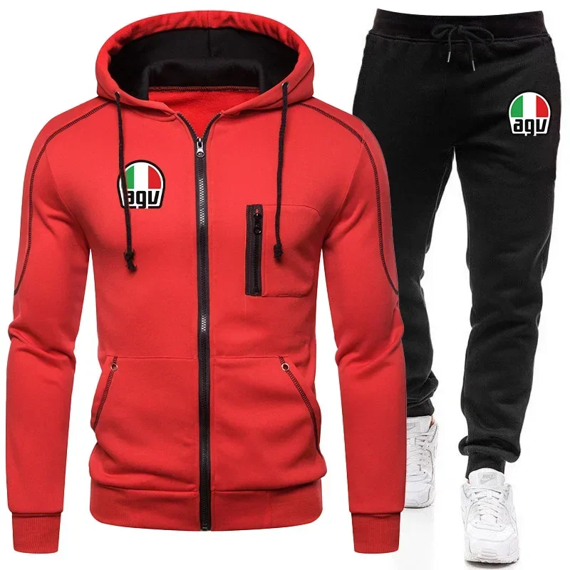 

Повседневная мужская одежда на открытом воздухе, повседневная высококачественная осенне-зимняя толстовка с капюшоном для бега, спортивные цельные штаны на молнии и спортивные штаны