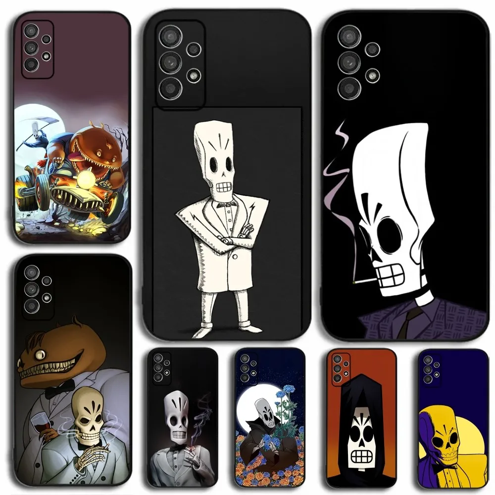 G-Grim Fandango Game Phone Case For Samsung Galaxy A13,A21s,A22,A31,A32,A52,A53,A71,A80,A91 Soft Black Cover