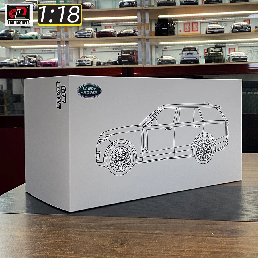 Decoração estática de metal LCD, Range Rover SV SUV, coleção Holiday Gift para amigos, escala 1:18, 2022