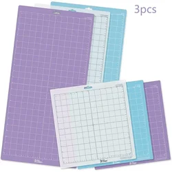 Alfombrilla de corte de Pvc para manualidades, Base de placa adhesiva para Cricut Joy, tapetes acolchados para cartulina, Htv, 3 piezas, 12x12 pulgadas/12x24 pulgadas