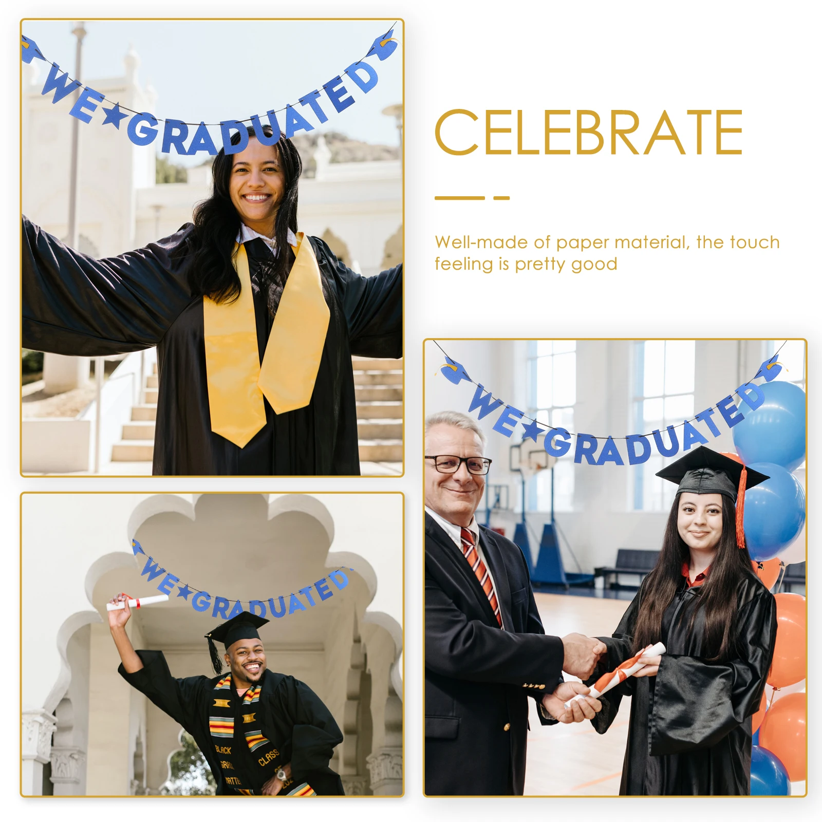 

Graduation Banner Supplies Graduate Garland Decoration Business Decorations Prom Kindergarten Picture