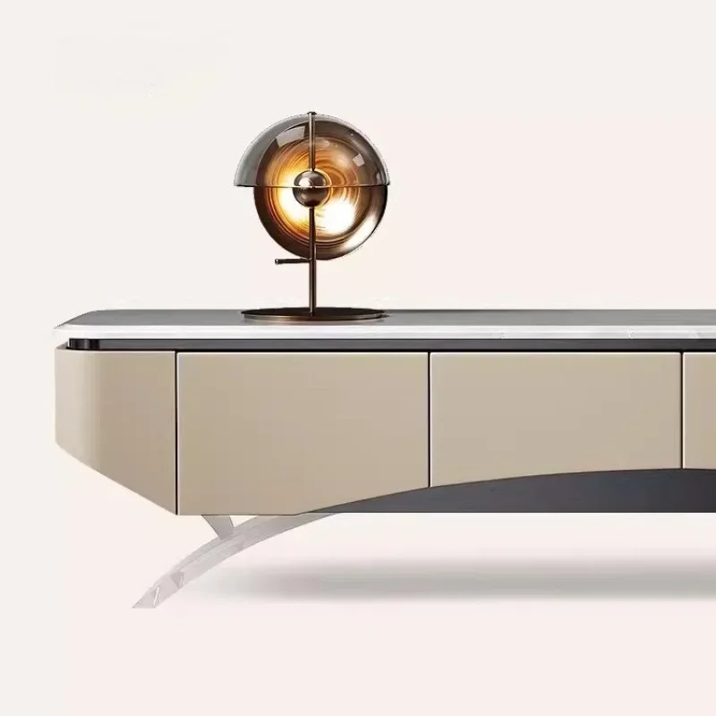 

Natural luxury stone Kali ice jade coffee table TV cabinet light luxury floor cabinet living