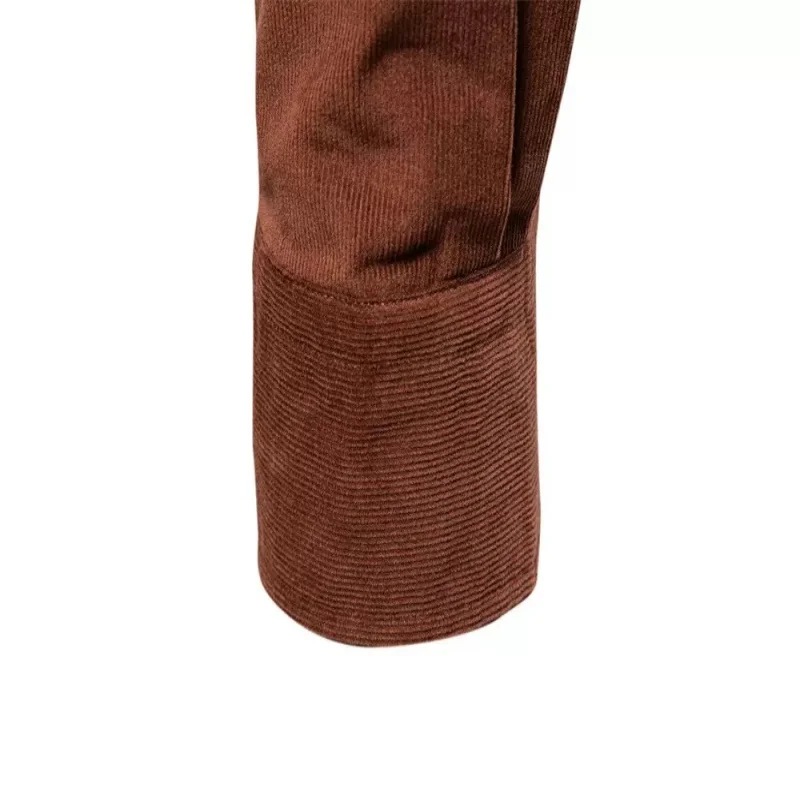 New men's high-quality corduroy pure cotton casual long sleeved shirt for autumn and winter fashion casual versatile top
