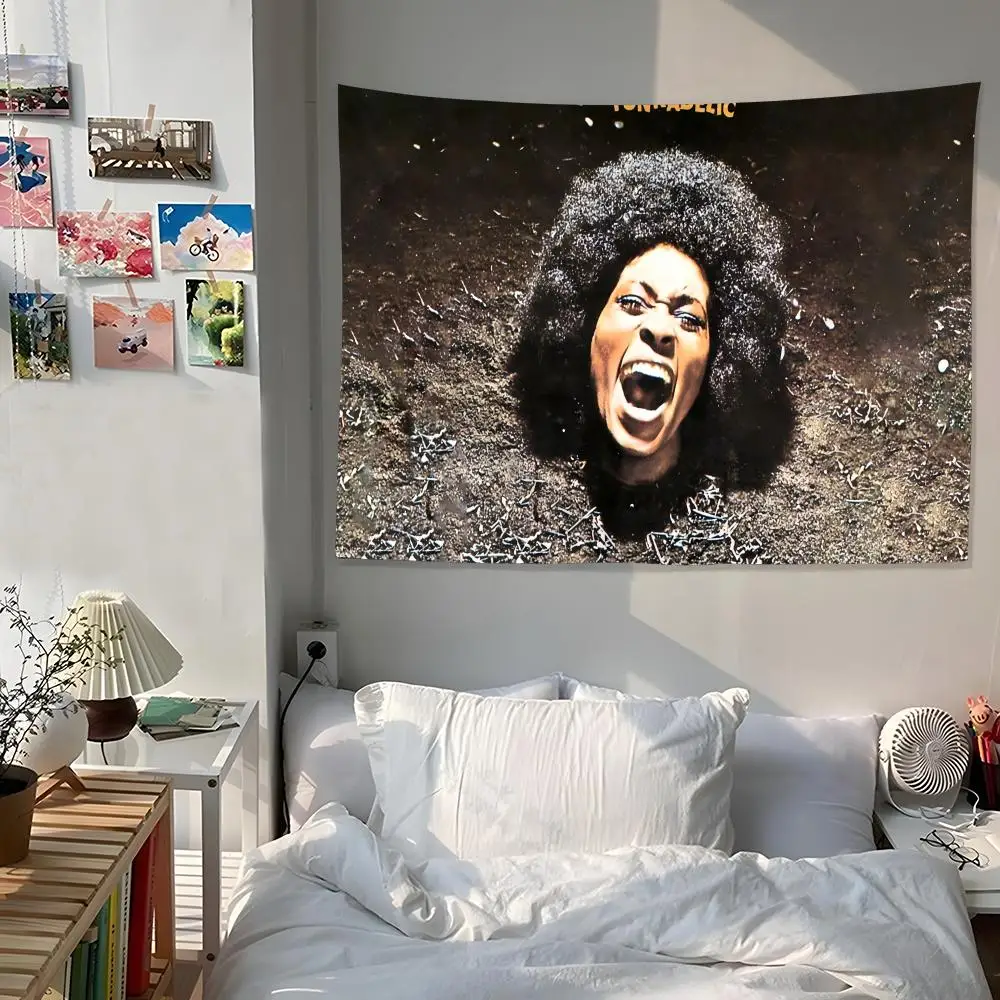 Psychedelic Rock band Funkadelic Tapestry Aesthetic Room Decor Lightweight Durable Wall Art with Fine Workmanship
