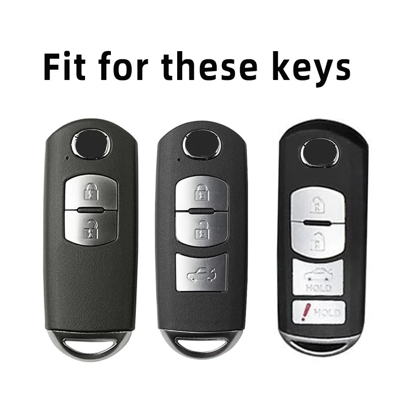 TPU Leather Car Key Case Cover Key Holder Shell Accessories For Mazda 2 3 6 Atenza Axela Demio CX-5 CX5 CX-3 CX7 CX-9 2015- 2019