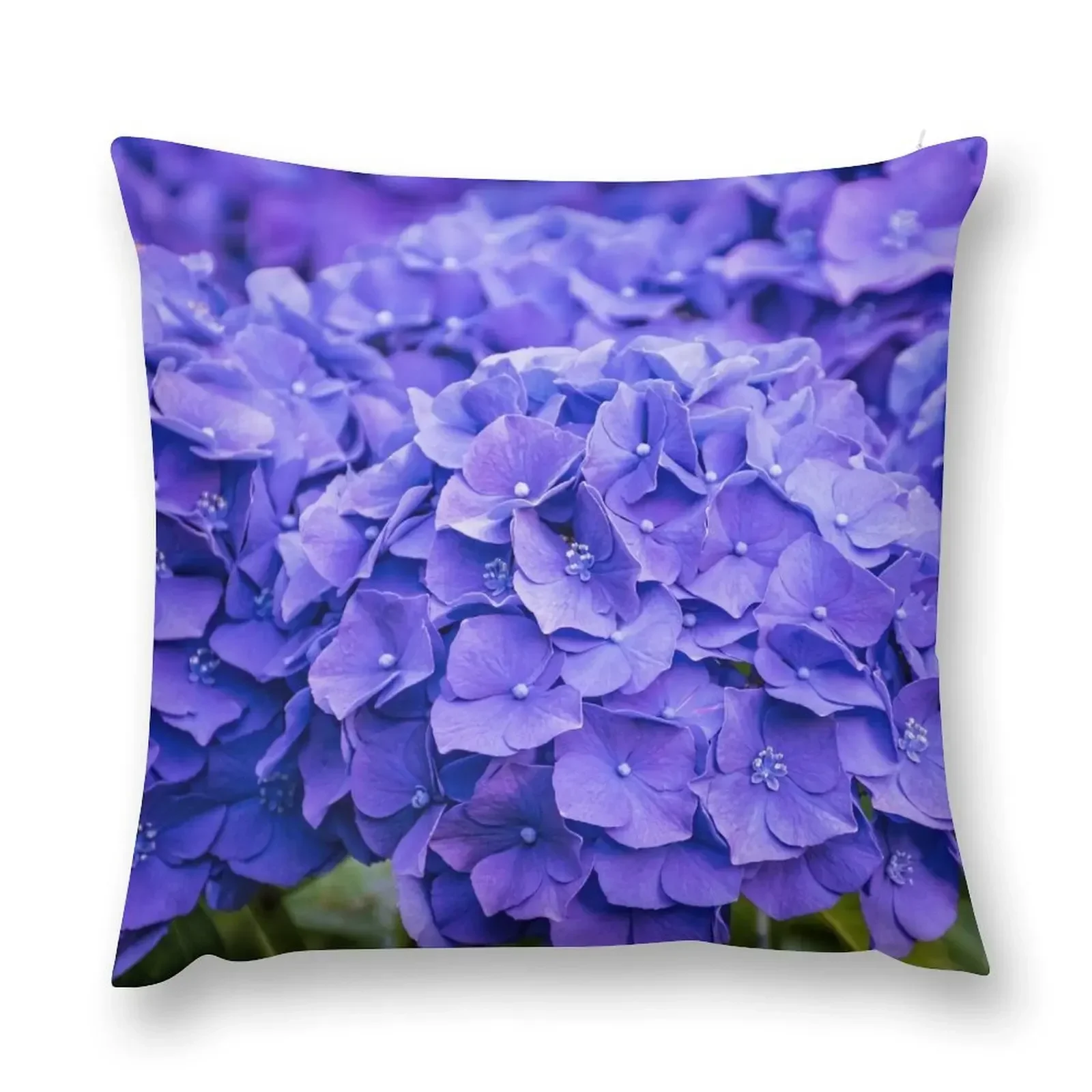 

Prolific Blue Purple Summer Hydrangeas Throw Pillow Christmas Covers Embroidered Cushion Cover Couch Pillows pillow