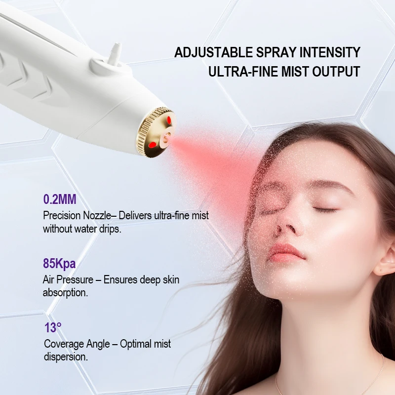 

Handheld Mini Nano Oxygen Spray Mist Water Oxygen Handheld Pen Facial Deep Skin Care Restore Jet Peel Home and salon Use Machine