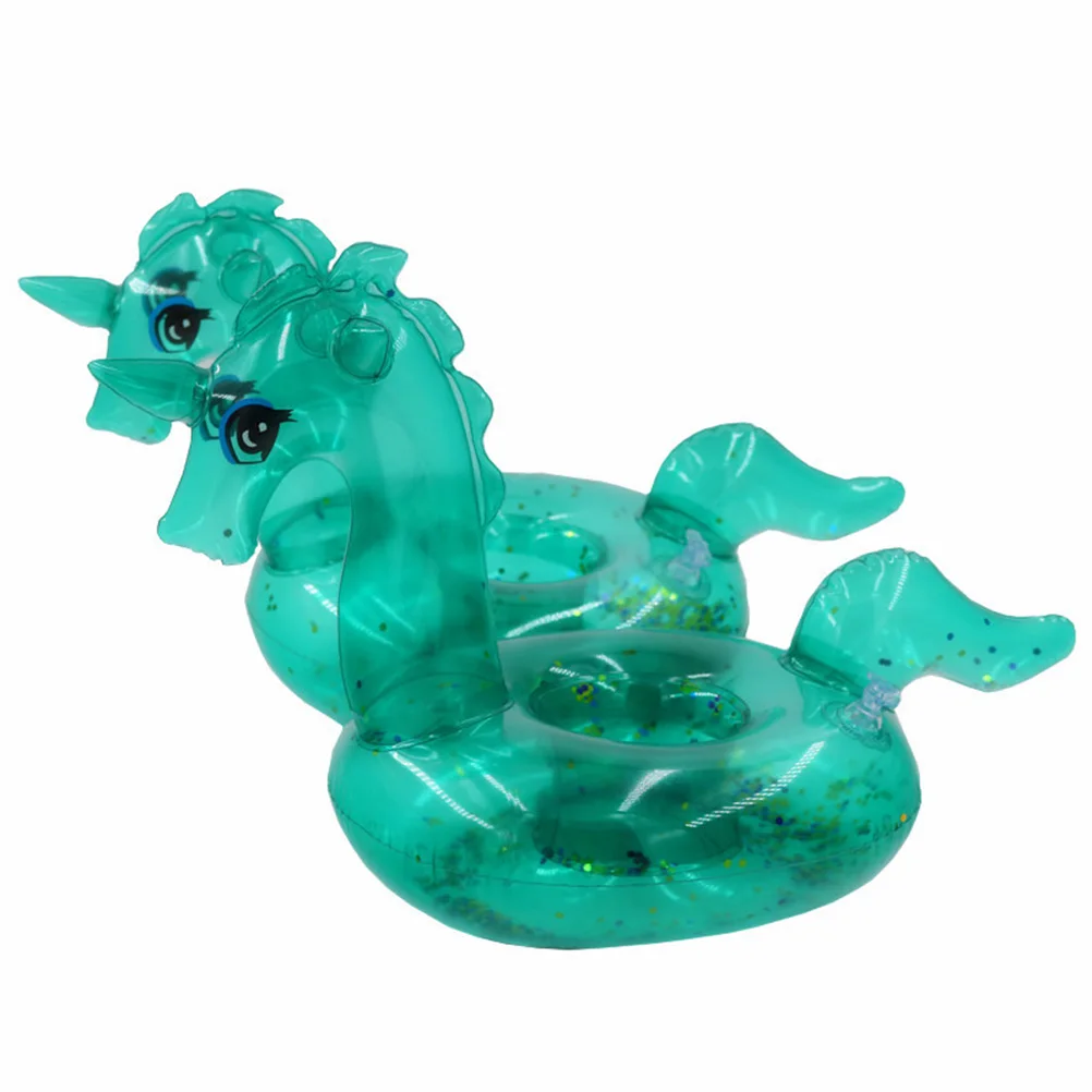 Porte-boisson flottant gonflable licorne, 4 pièces, tasse en PVC, fournitures de fête sur la plage et la piscine, événements à thème d'été