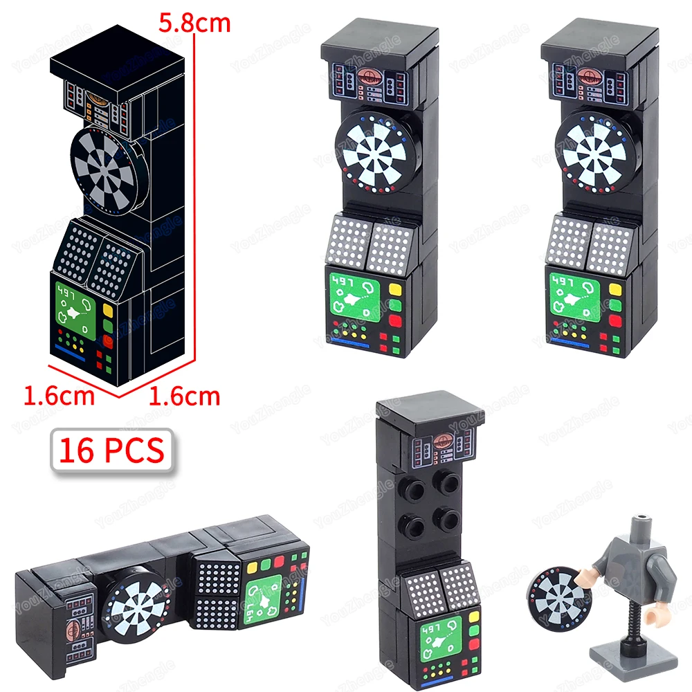 

Дартс, электронные аркадные строительные блоки, сборка MOC, фигурки, оборудование, конкурентоспособная боевая сцена, развлекательная модель, подарок, игрушка для мальчика