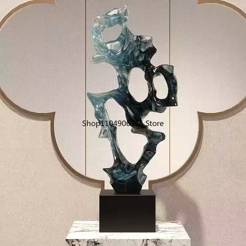 حجر لتشغيل الحرف اليدوية التجريدية النحت الحلي غرفة المعيشة مدخل خزانة النبيذ الزينة #4