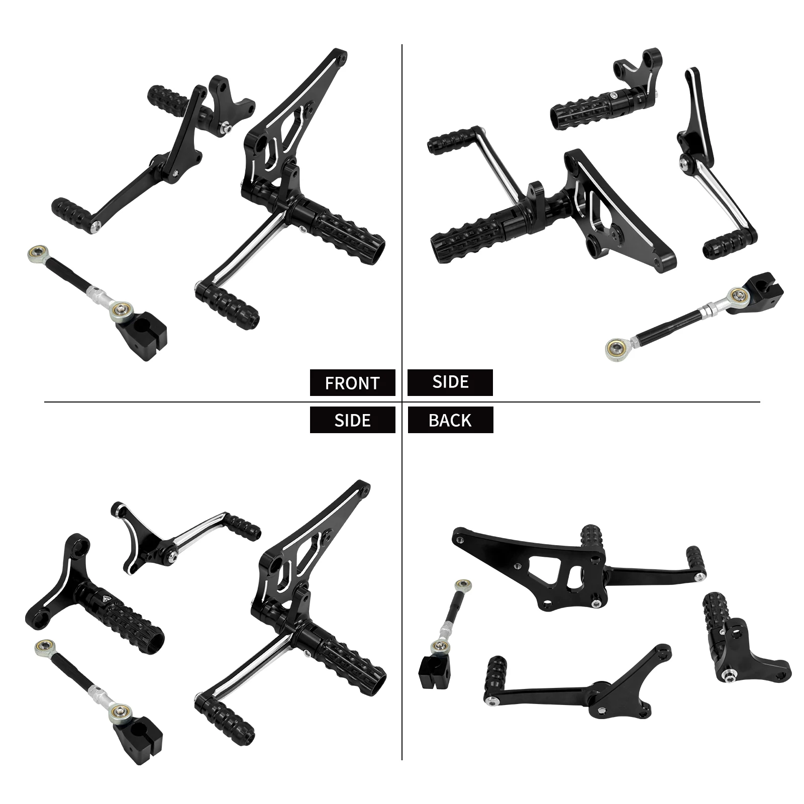 Motorcycle Backward Foot Control Kit Rear Pedal Shifter Heel Toe Shift Lever Footrest for  Sportster XL 883 1200 2014-2022