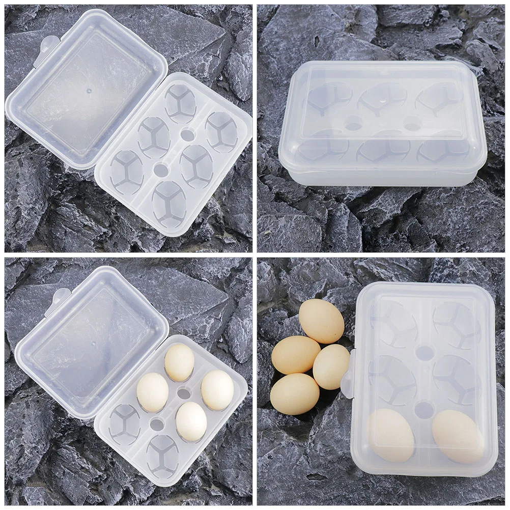

Egg Protection Box Reusable Transparent Container Space-Saving Storage Tray Household Kitchen Holder Portable Clear Egg Box