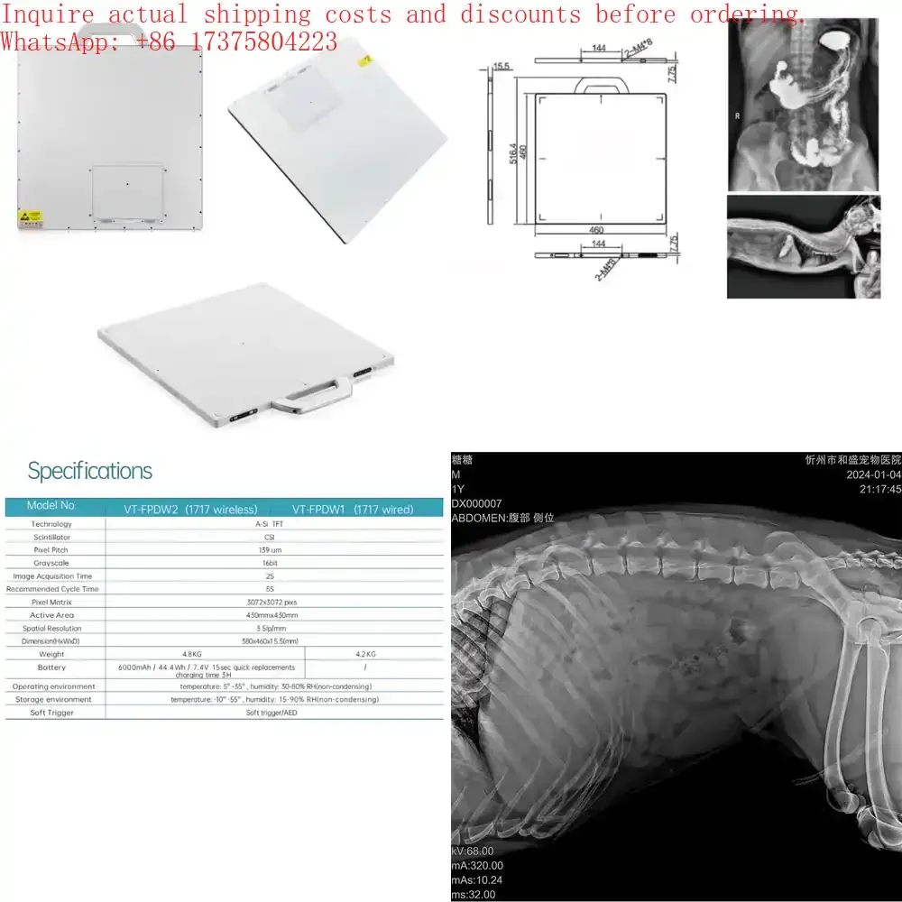 Wireless FPD Detector for Devices IPX4 Waterproof Portable Collision Automatic Exposure Detection 200 Exposures Per