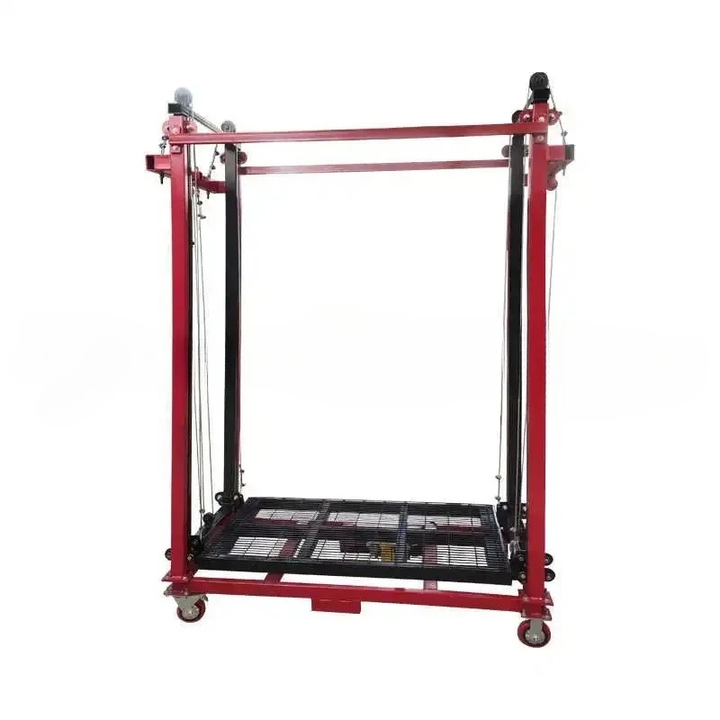 Electric Scaffolding Lift Remote Control Folding Platform for Construction Brick Work Elevated Working hine Multifunctional