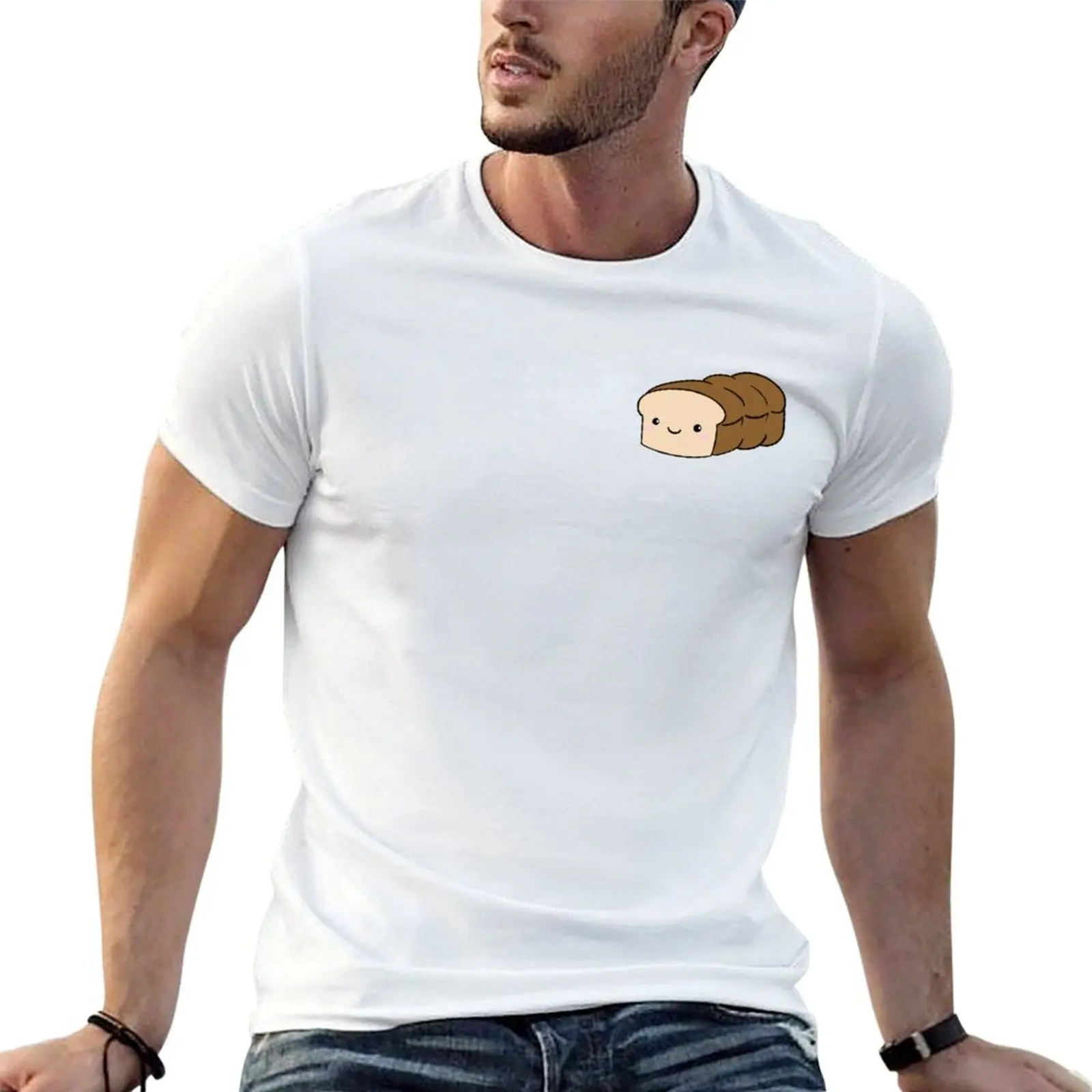 

Loaf of bread T-Shirt man graphic t shirt printed t shirts for man black cotton t-shirt plain for man package T-shirt