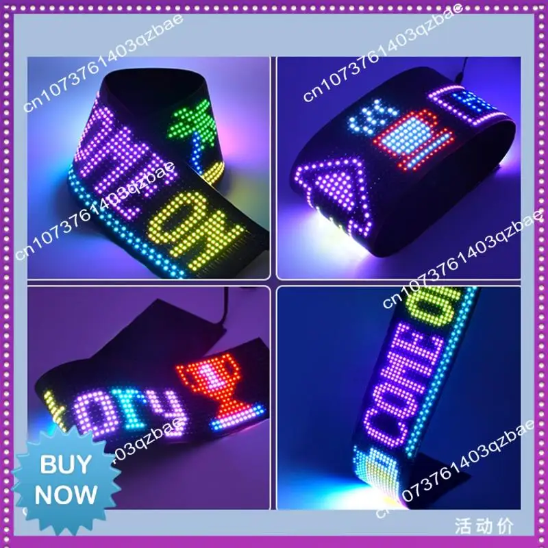 Hot Ltem Flexible Display LED USB 5V 16X 96 Resolution RGB Scrolling Text Animation For Advertising Car Home 9.2X 37.2Cm