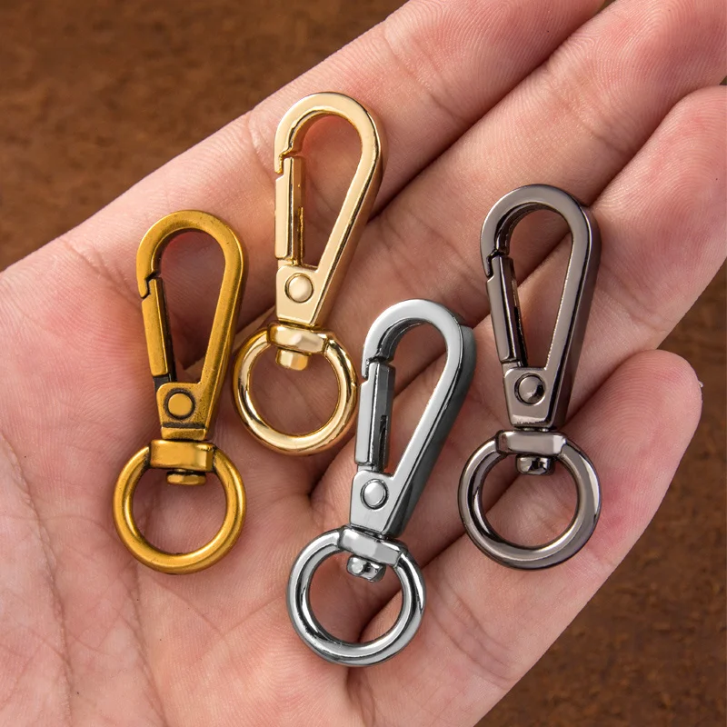 10Pcs Swivel Lobster Clasps, Classic Swivel Trigger Snap Hooks, Push Gate Snap Hook Bag Clips for Lanyard DIY Outdoor Keychain