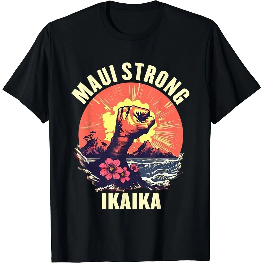 Vintage Ikaika Strong Maui Hawaii Island Theme Short Sleeve I Love Hawaii Unisex T-Shirt Men Women Summer Graphic Printed Tshirt