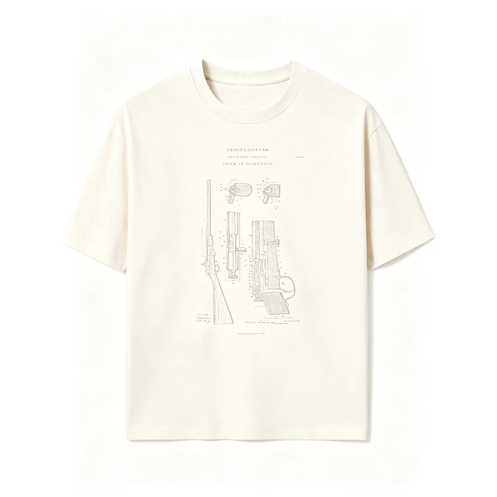 2026 New Men Trendy Blueprint Graphic Print T-shirt,   Great For Daily Casual Attire For Hobby And Fashion Enthusiasts