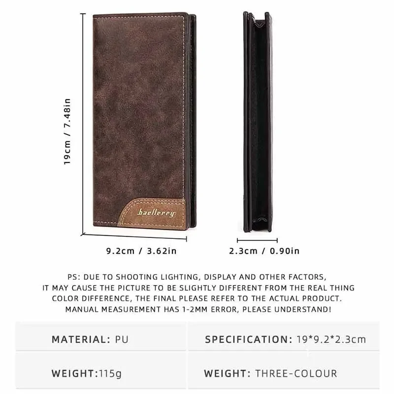 تتفاعل حجب سعة كبيرة الرجال محفظة الصلبة لينة الجلود حقيبة صغيرة الهاتف محفظة طويلة حامل بطاقة Carteira محفظة المال كليب